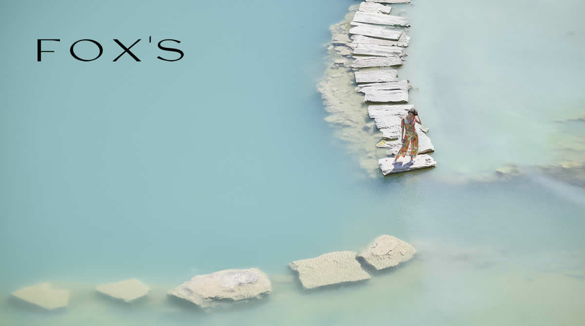 Fox's Luftaufnahme von Model am Wasser